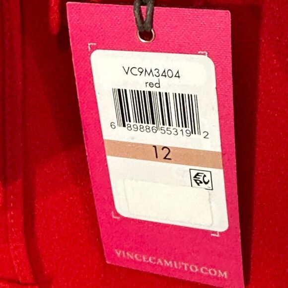 Vince Camuto Red Crepe Neck Tie Sleeveless Mini Dress | 12 - Picture 6 of 10